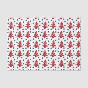 Craft Christmas Trees and Buttons Tissue Paper