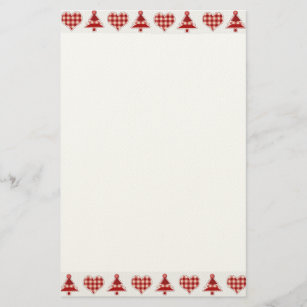 Craft Christmas Trees and Hearts Stationery