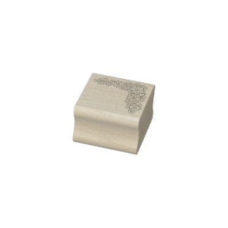 Craft deco daisy flower corner rubber stamp