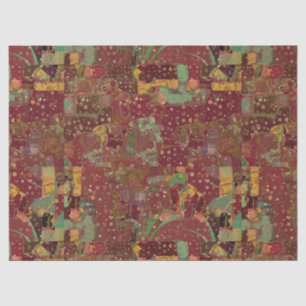 Craft Decoupage Boho Collage Swatch Deep Pinks Tissue Paper