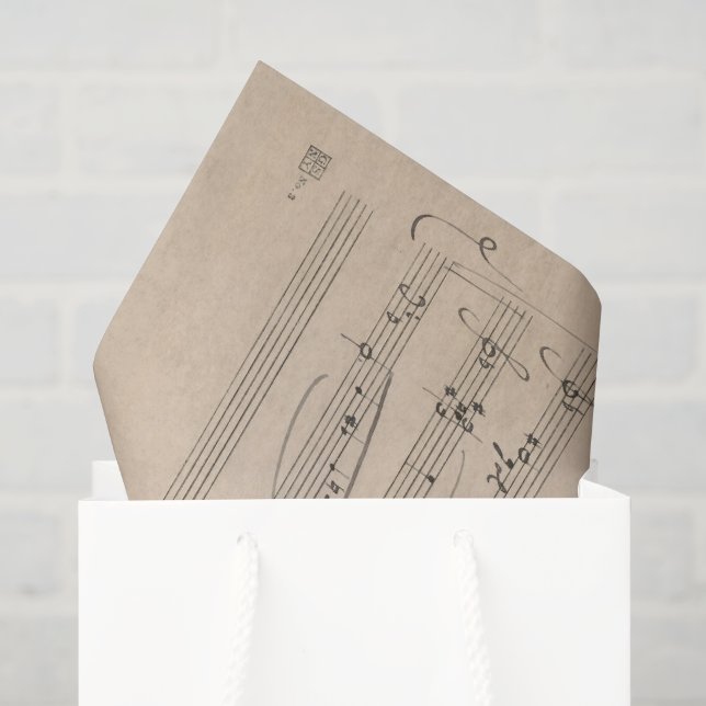 Craft Distressed Paper Musical Opera Score  (Gift Bag)