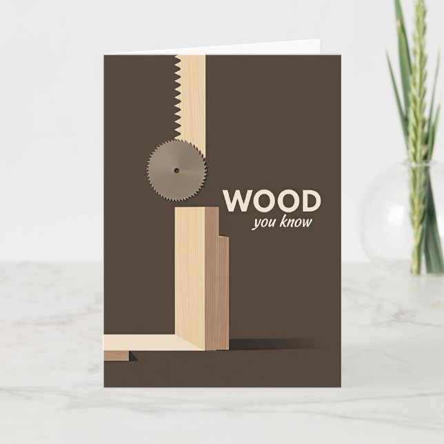 Craft Fathers Day Timber Card (Front)