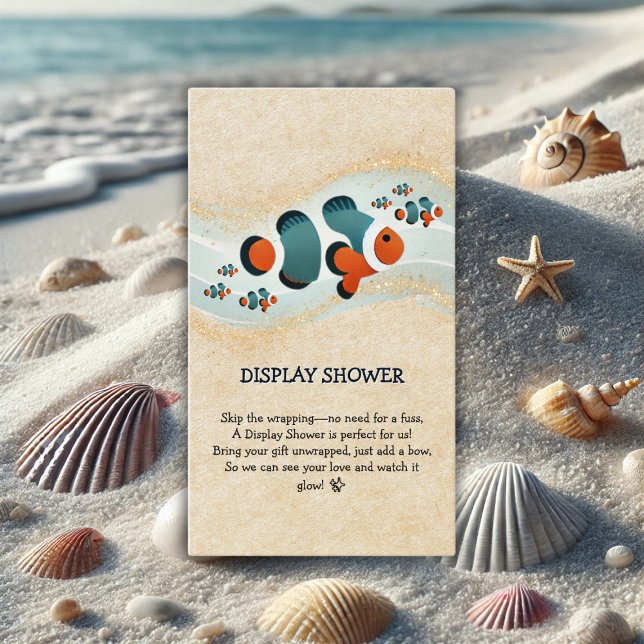 Craft Glitter Clown Fish Nemo Baby Shower Enclosure Card (Creator Uploaded)