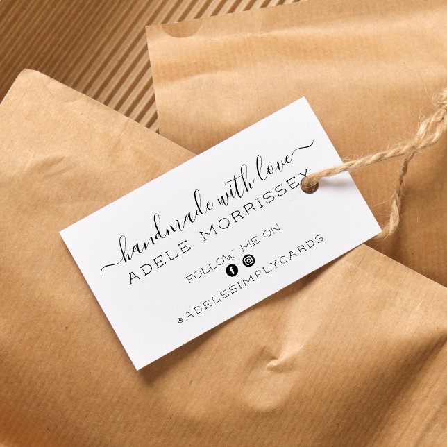 Craft Handmade With Love Social Media Logo Name Rubber Stamp (Creator Uploaded)