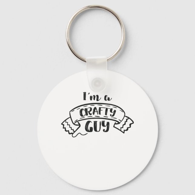 Craft Lover Gifts Arts and Crafts Men Guys Gift Key Ring (Front)