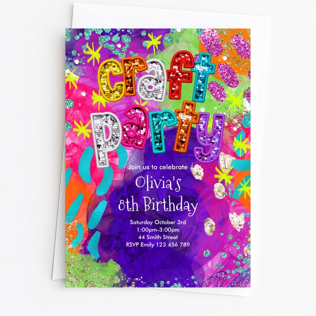 Craft Party Birthday Invitation (Creator Uploaded)