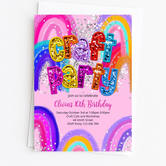 Craft Party Birthday Invitation (Creator Uploaded)
