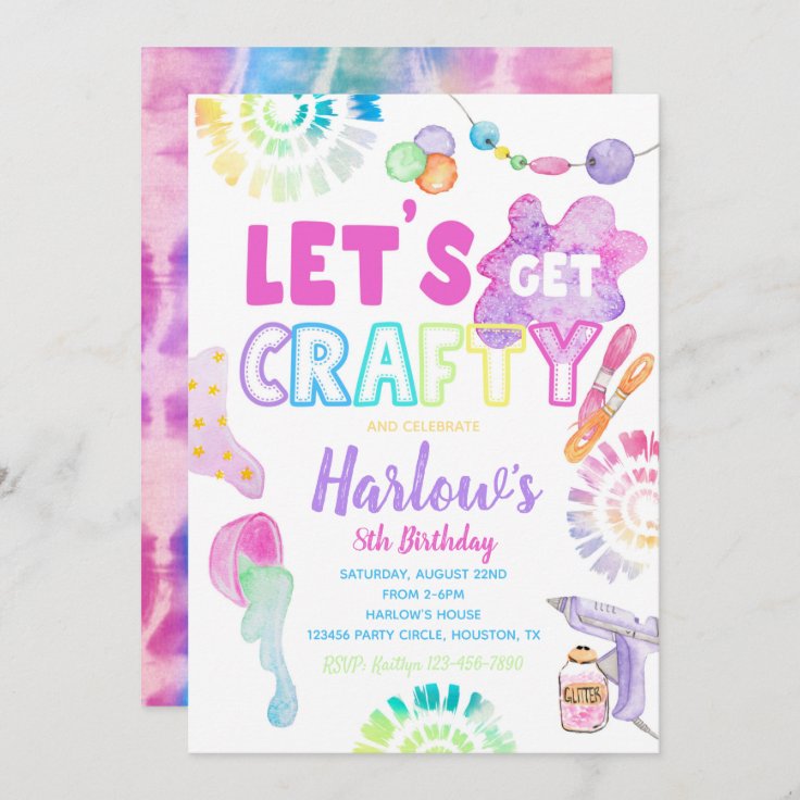 Craft Party Invitation | Craft Birthday Invitation | Zazzle