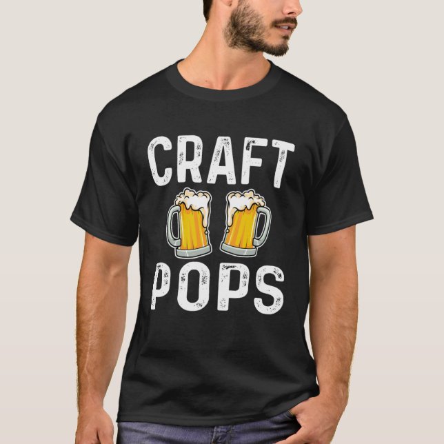 Craft Pops Grandpa  Craft Beer  Drinker Home Brew T-Shirt (Front)