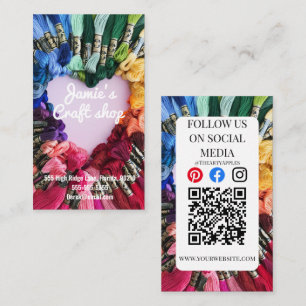 craft shop paint art artist workshop kids sewing business card