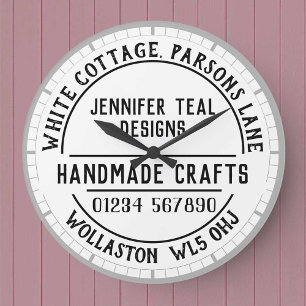 Craft Shop Wall Clock