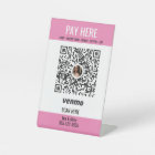 Craft Show Booth Display QR Code Pay Pedestal Sign