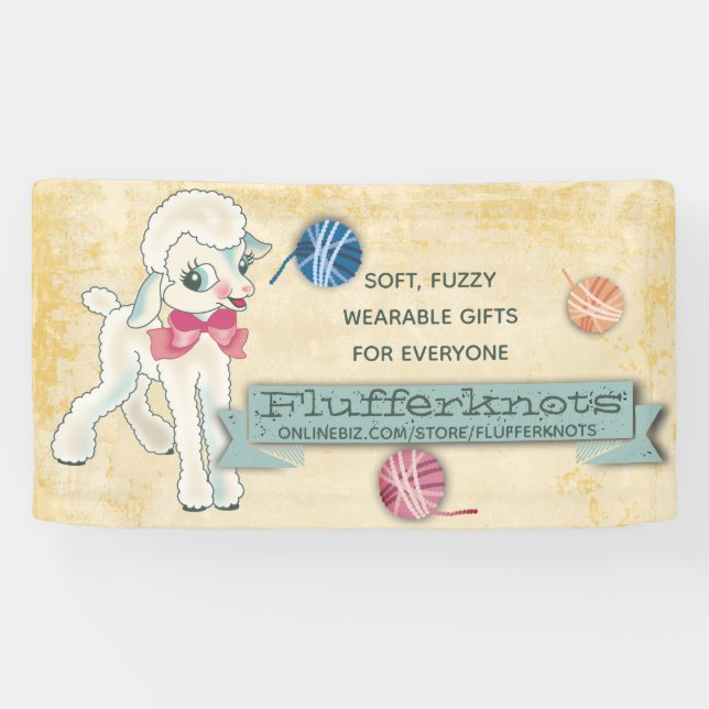 Craft show lamb sheep knitting crochet homespun ba banner (Horizontal)