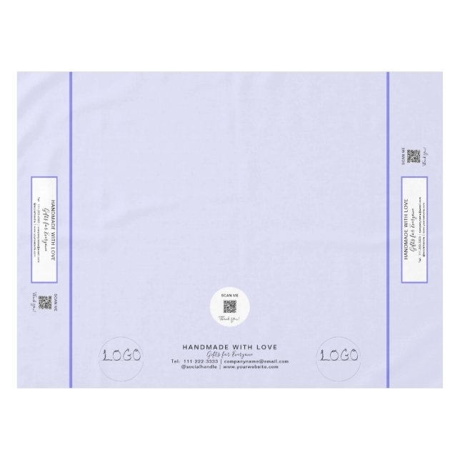 Craft Show Lavender 52 x 70 QR Code Tablecloth (Front (Horizontal))