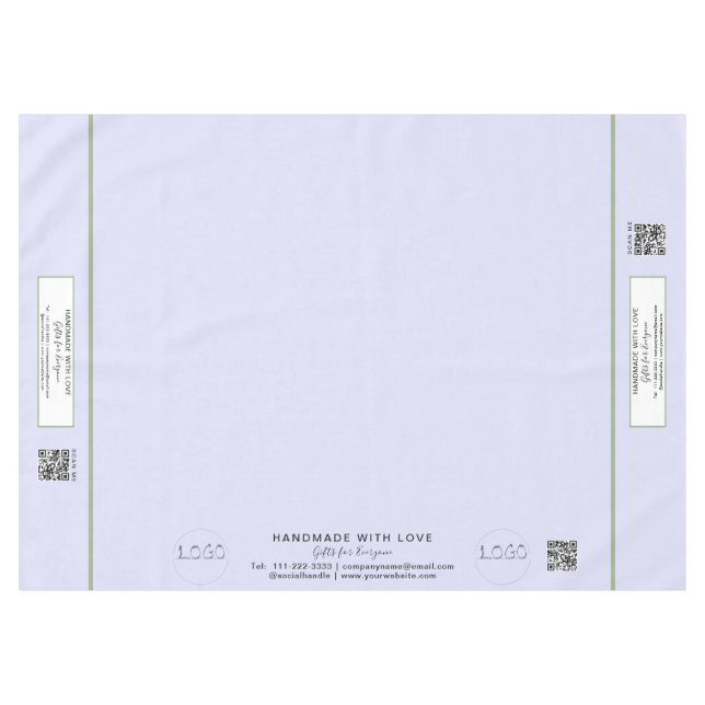 Craft Show Lavender Sage 60 x 84 Geometric Stripes Tablecloth (Front (Horizontal))