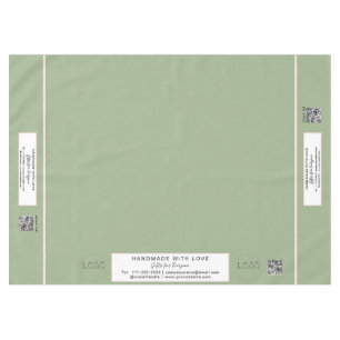 Craft Show Sage Blush Pink 60 x 84 QR Code Tablecloth