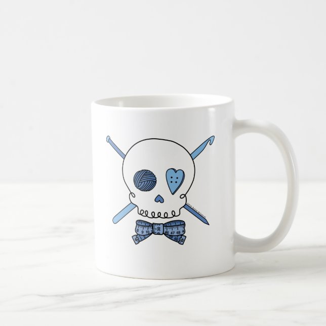 Craft Skull (Blue) Coffee Mug (Right)