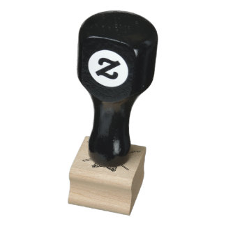 Craft Skull - Knit & Crochet (Bow Tie) Rubber Stamp