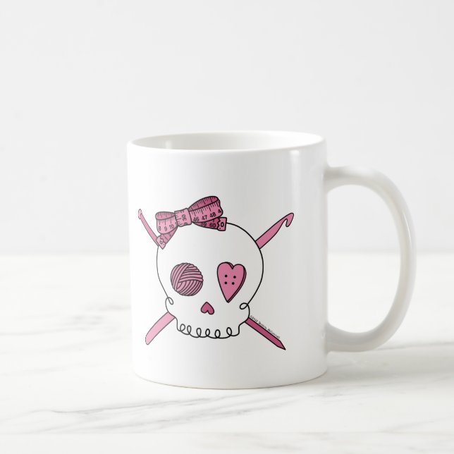 Craft Skull (Pink) Coffee Mug (Right)