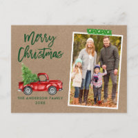 Craft Tape Brush Script Truck Kraft Christmas