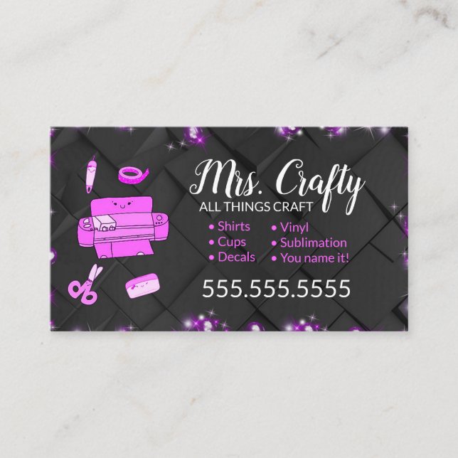 Craft Vinyl Business Card (Front)