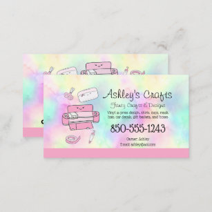 Craft Vinyl Rainbow Silhouette Cricut Watercolor B Business Card