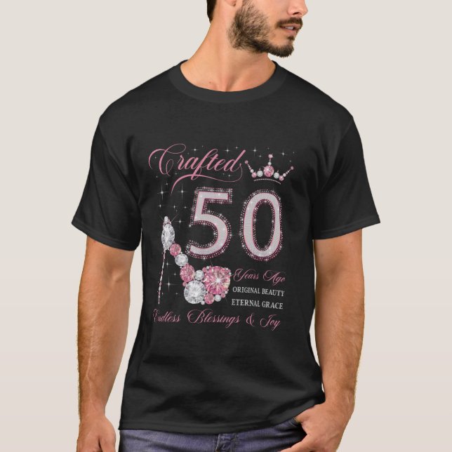 Crafted 50 Years Ago 50th Birthday 50 Years Old wo T-Shirt (Front)