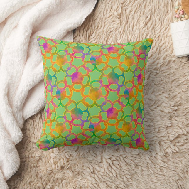 Crafted Floral Chainmail in Green Cushion (Blanket)