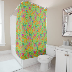 Crafted Floral Chainmail in Green Shower Curtain