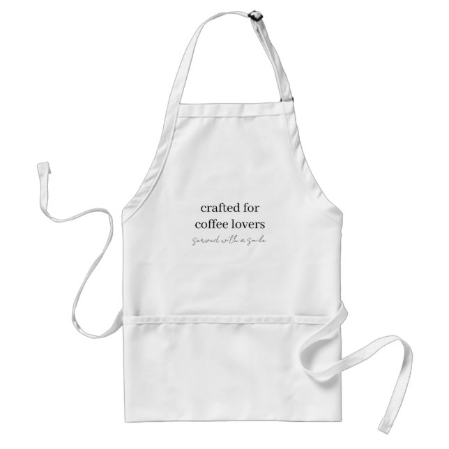 Crafted For Coffee Lovers Served Smile Standard Apron (Front)