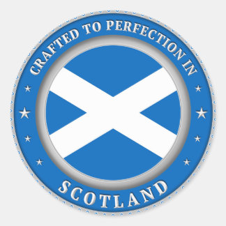 Crafted To Perfection In Scotland Classic Round Sticker