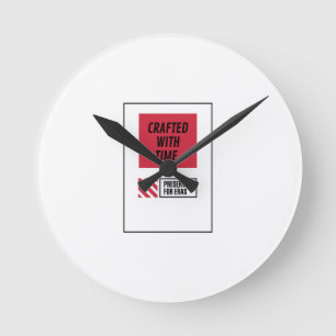 Crafted With Time Round Clock