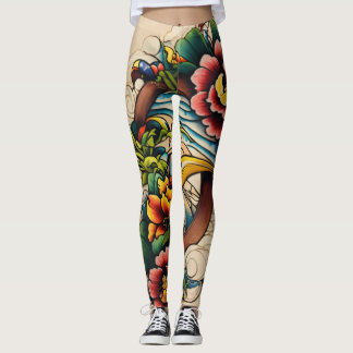 Crafting a captivating tattoo design leggings
