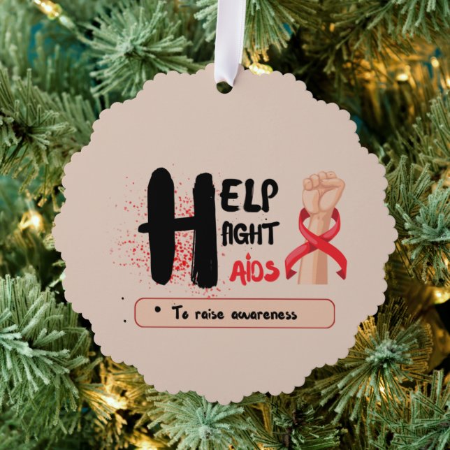 Crafting Change: Help Fight AIDS Day Awareness Tree Decoration Card (Insitu (Tree))