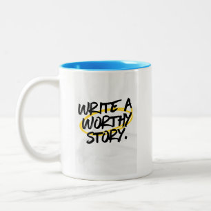 Crafting Compelling Tales Two-Tone Coffee Mug