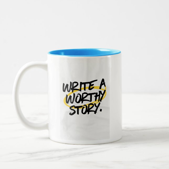 Crafting Compelling Tales  Two-Tone Coffee Mug (Left)