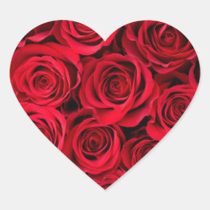 "Crafting Love: Rose Flower Heart Sticker design