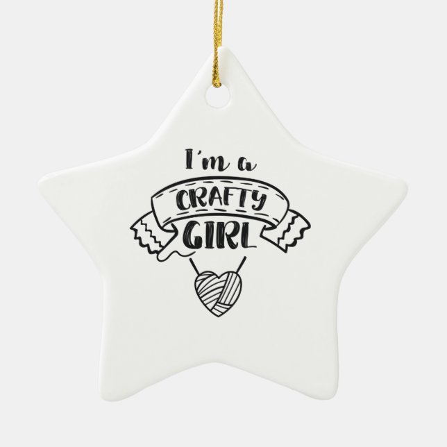 Crafting Quote Girls Teen Women Crafting Lover Ceramic Ornament (Front)