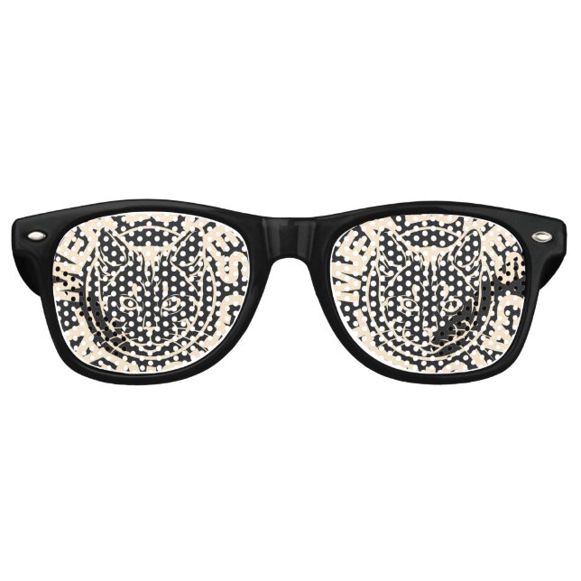 Crafts invitations wedding  retro sunglasses (Front)