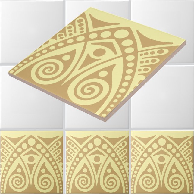 Craftsman Art Deco Style Customisable Colours Ceramic Tile (Creator Uploaded)