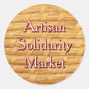 Craftsman Day Wicker background Classic Round Sticker