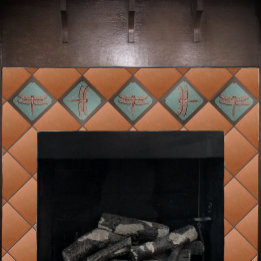 Craftsman Dragonfly Tile, Green and copper Ceramic Tile