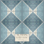 Craftsman Era Arabesque Vintage Collage Left Ceramic Tile<br><div class="desc">FOR PATTERN: EQUAL NUMBERS OF LEFT & RIGHT SIDE TILE, . NOTE: INSTALLATION RECOMMENDATIONS BELOW. These tiles were created from a large sized collage of new watercolor artwork by internationally licensed artist and designer, Audrey Jeanne Roberts and vintage Craftsmen era art sketches (and some of the coordinating tiles have working...</div>