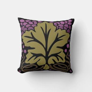 Craftsman Grape Leaf and Grapes Cushion