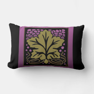 Craftsman Grape Leaf and Grapes Lumbar Cushion