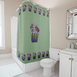 Craftsman Lily Vase Shower Curtain