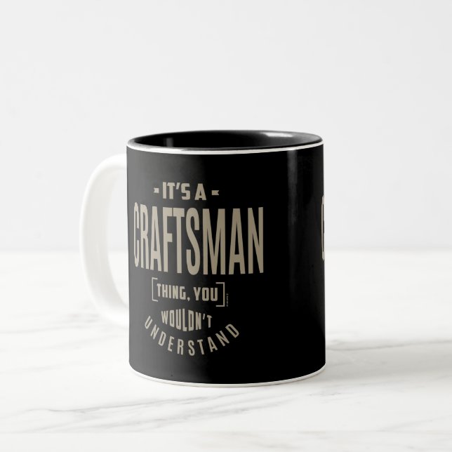 Craftsman Thing Two-Tone Coffee Mug (Front Left)