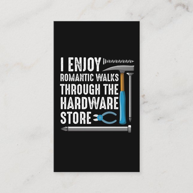 Craftsman Workshop Father Hardware Store Lover Business Card (Front)