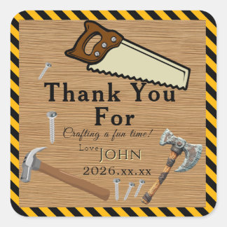 Craftsman's Birthday Square Sticker