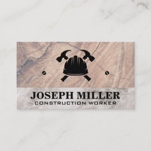 Craftsmen Logo   Wood   Marble Business Card